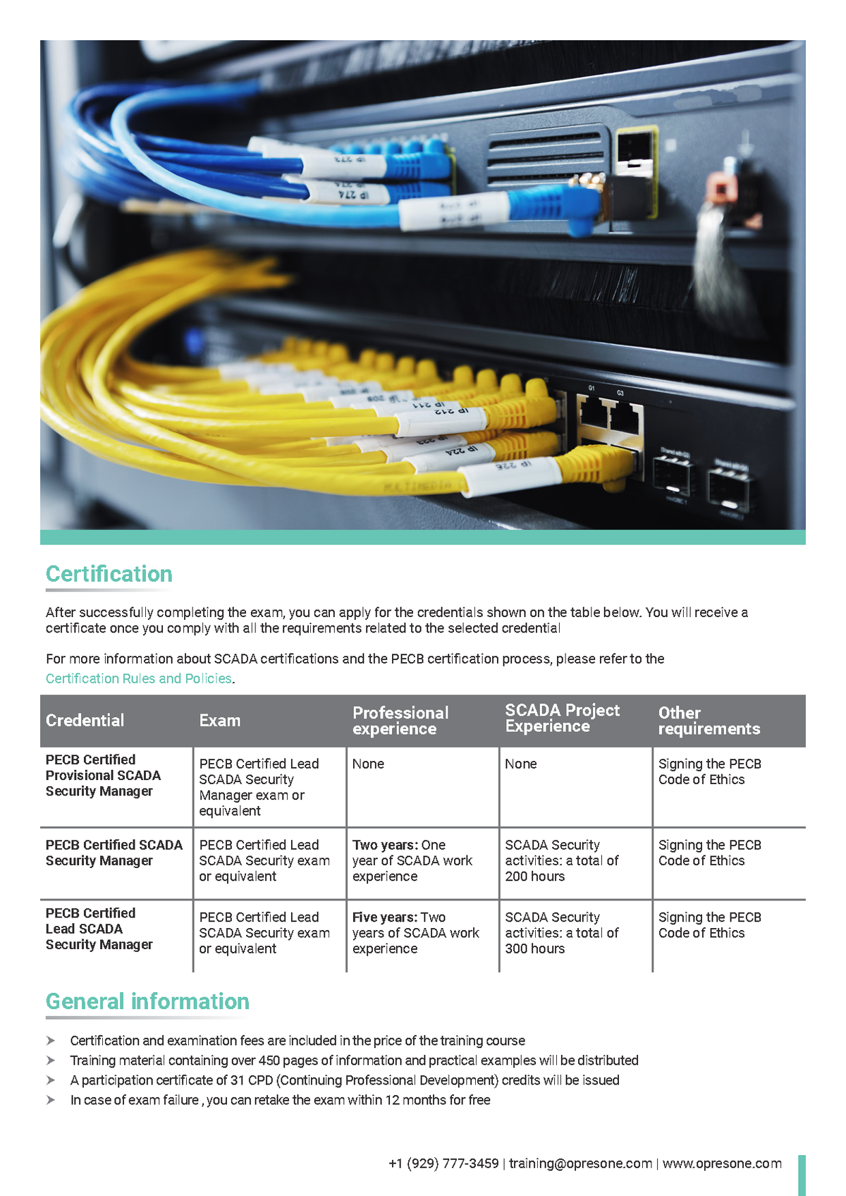 Lead SCADA Security Manager Certification Course