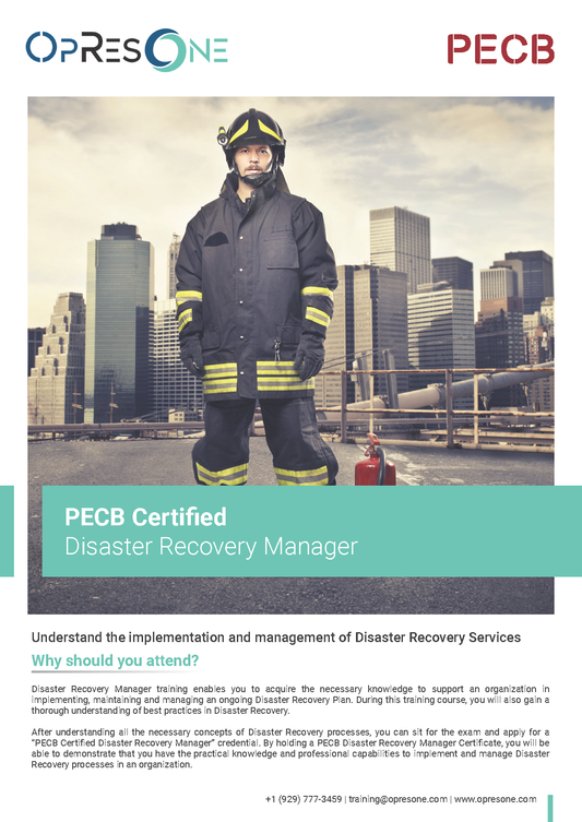 Disaster Recovery Manager (Emergency Management Style) Certification Course