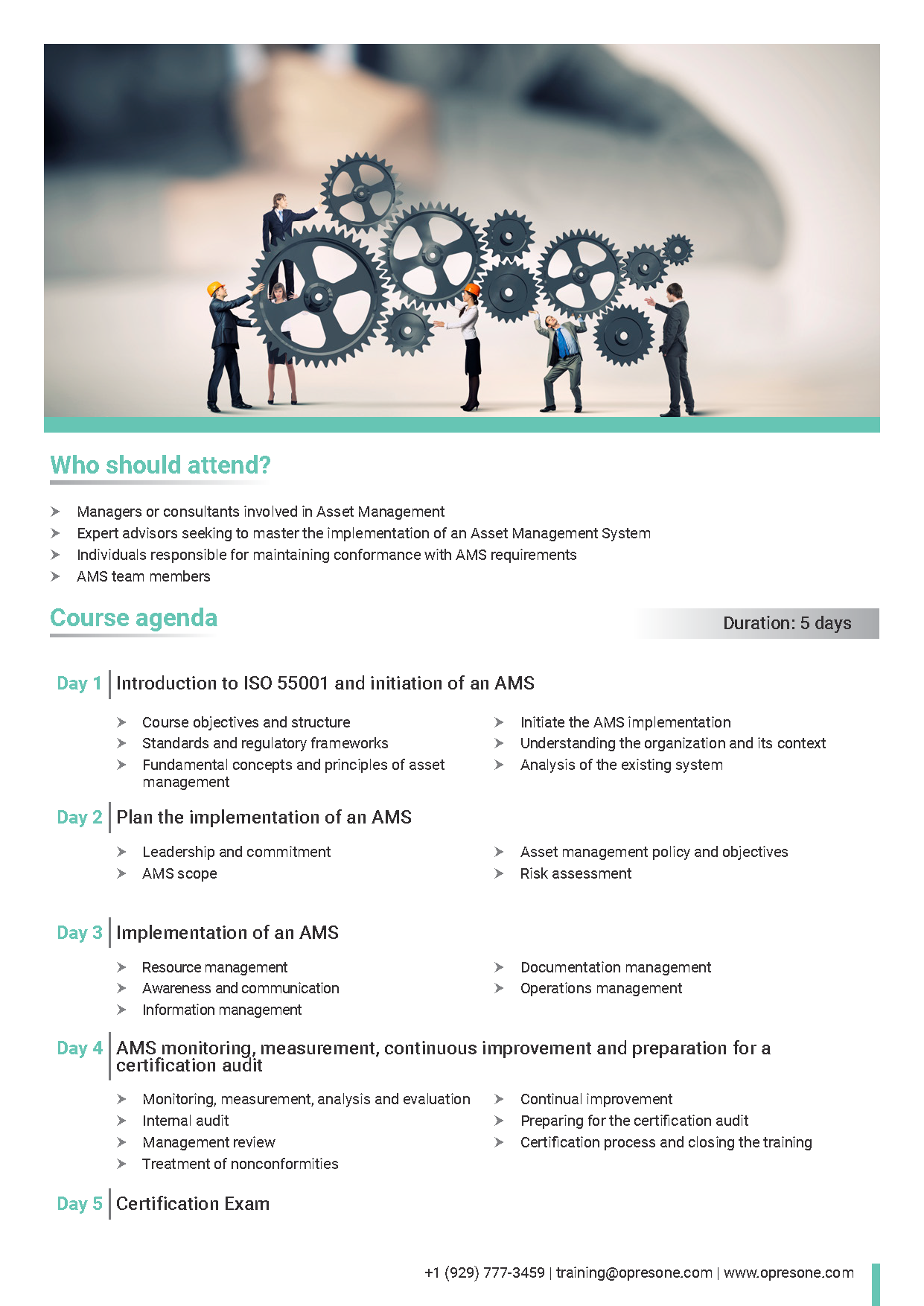 ISO 55001 Lead Implementer Certification Course