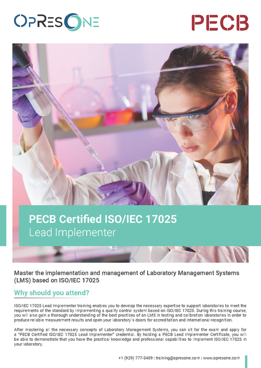 ISO/IEC 17025 Lead Implementer Certification Course