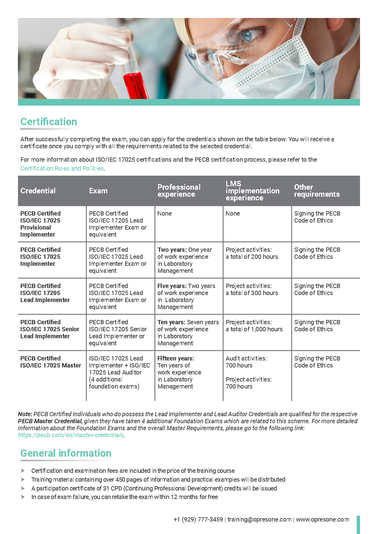 ISO/IEC 17025 Lead Implementer Certification Course