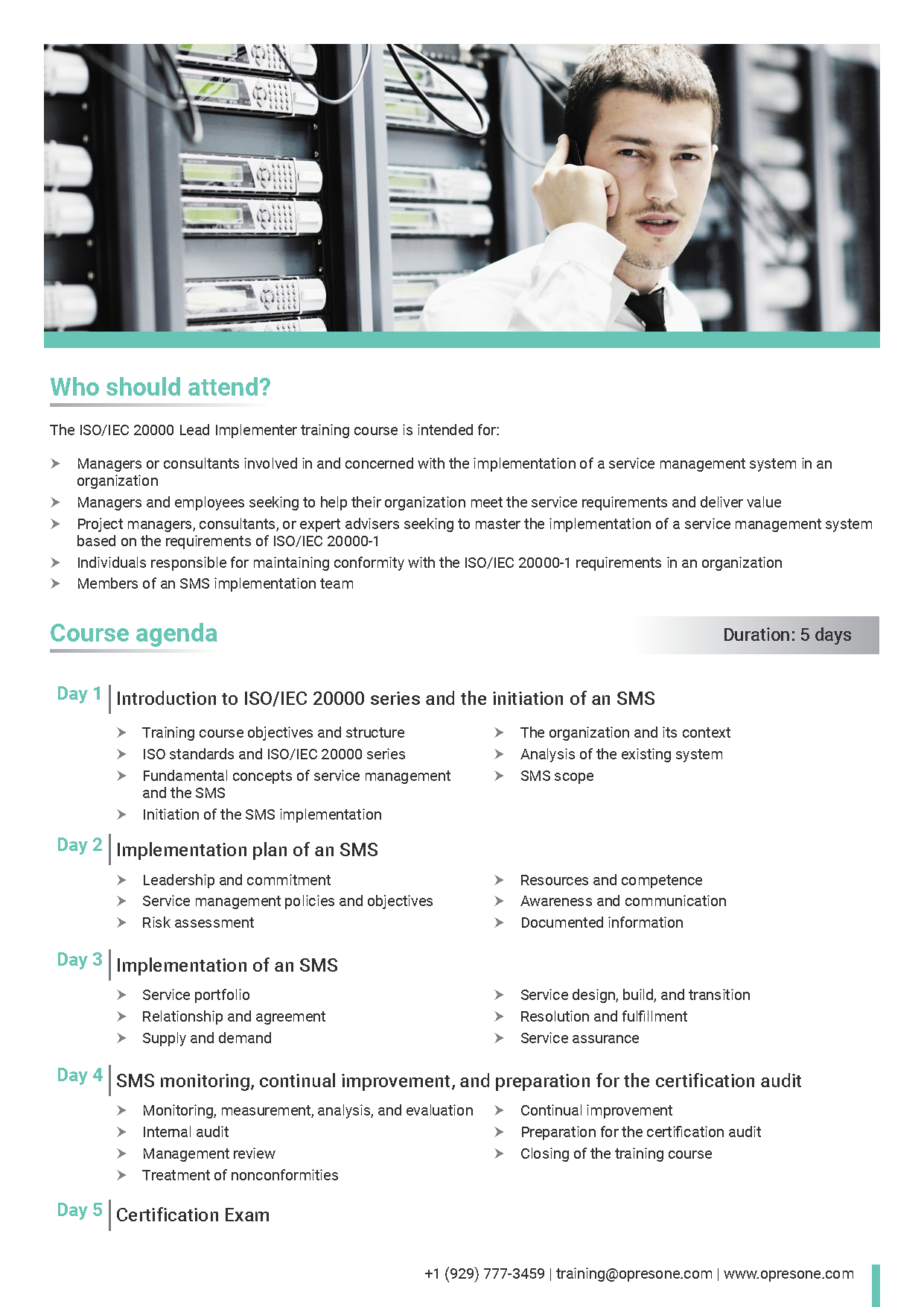 ISO/IEC 20000 Lead Implementer Certification Course