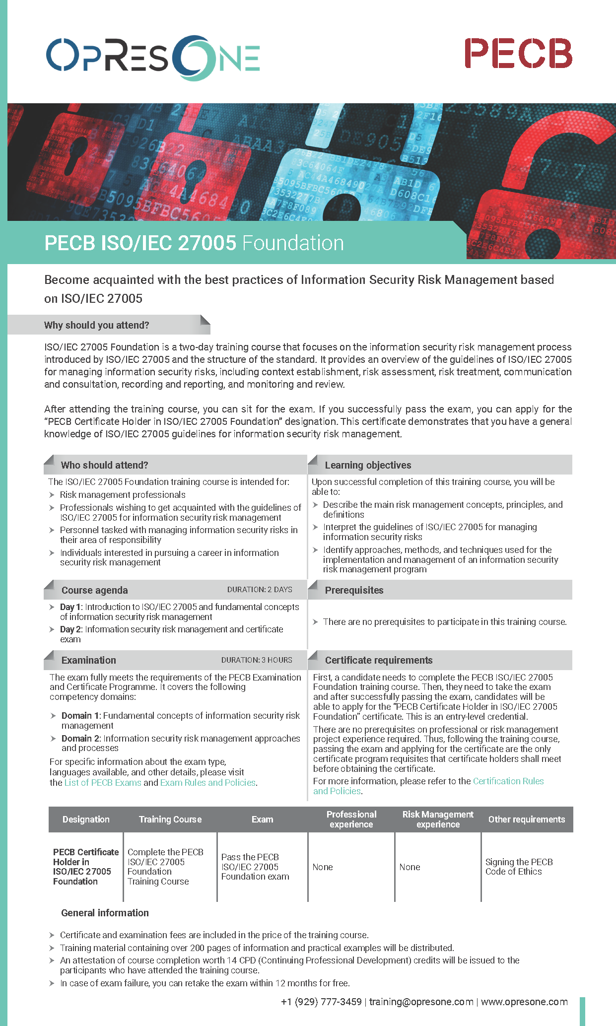 ISO/IEC 27005 Foundation Course