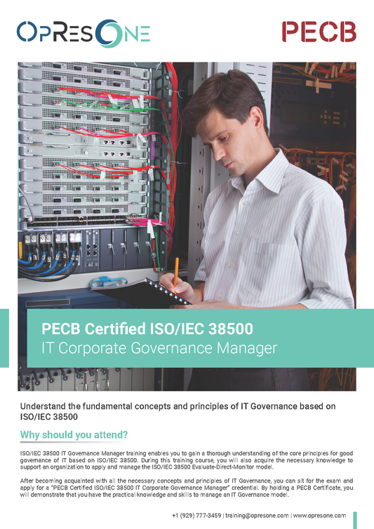 ISO/IEC 38500 IT Corporate Governance Manager Certification Course