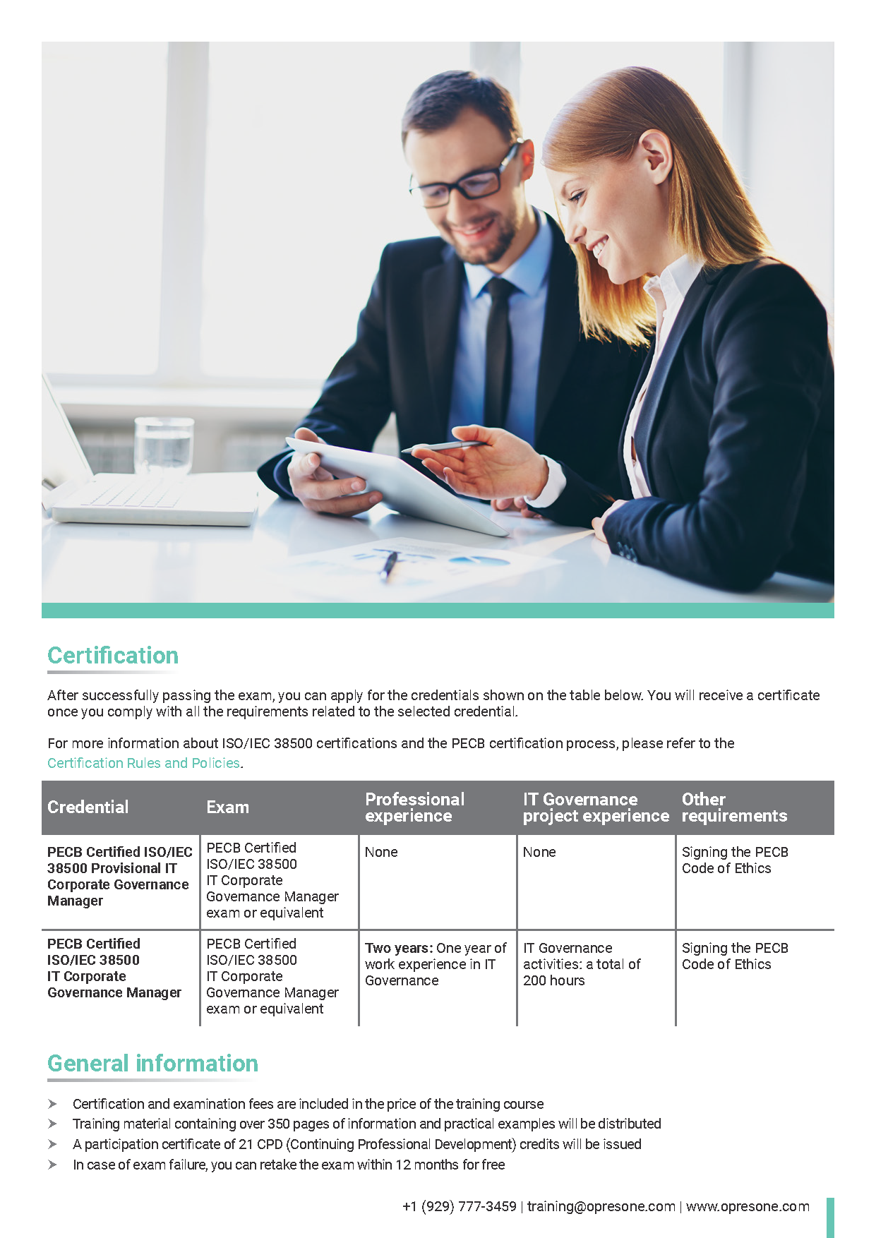 ISO/IEC 38500 IT Corporate Governance Manager Certification Course