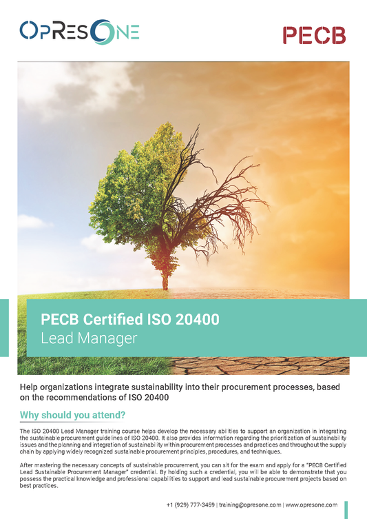 ISO 20400 Lead Manager Certification Course