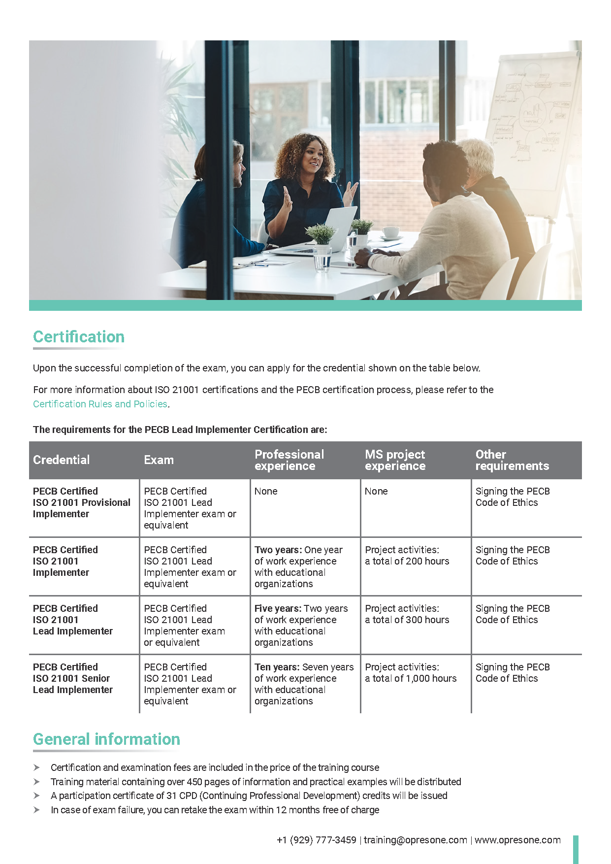 ISO 21001 Lead Implementer Certification Course