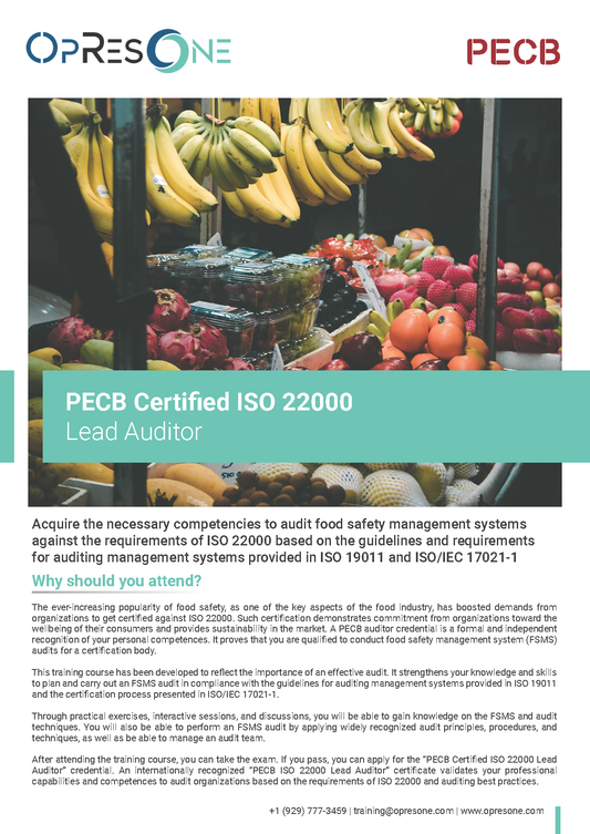 ISO 22000 Lead Auditor Certification Course