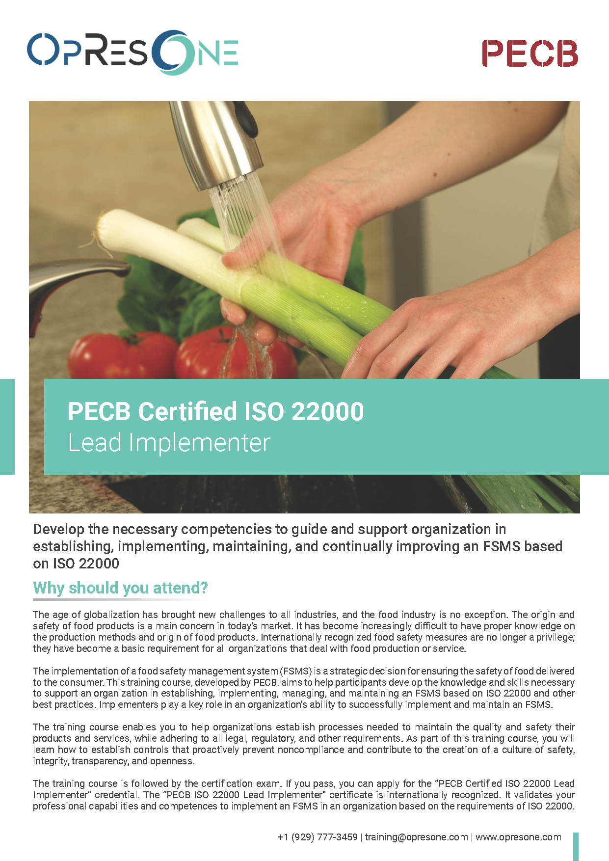 ISO 22000 Lead Implementer Certification Course