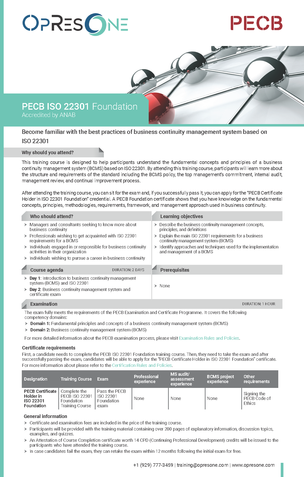 ISO 22301 Foundation Orientation Course