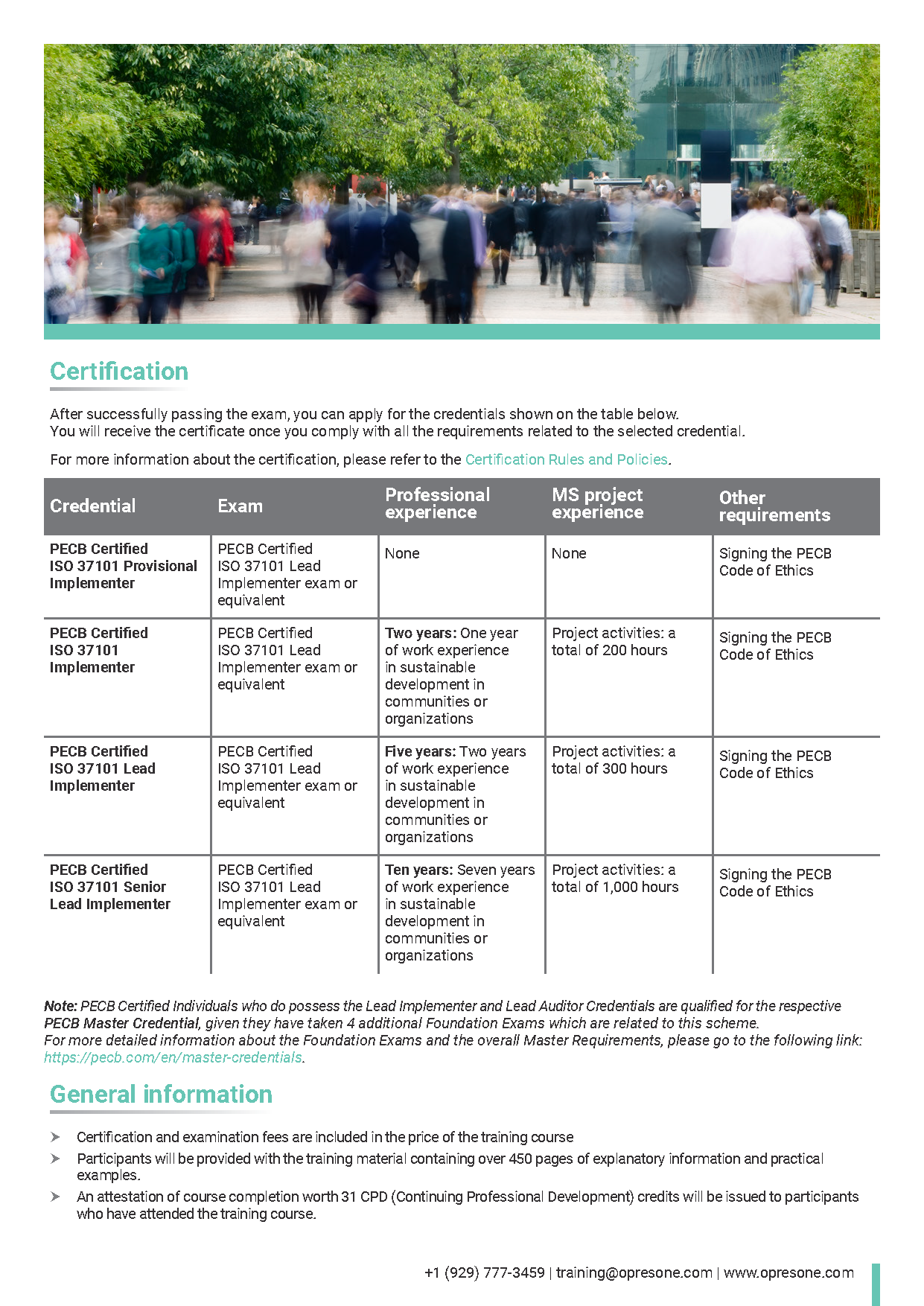 ISO 37101 Lead Implementer Certification Course