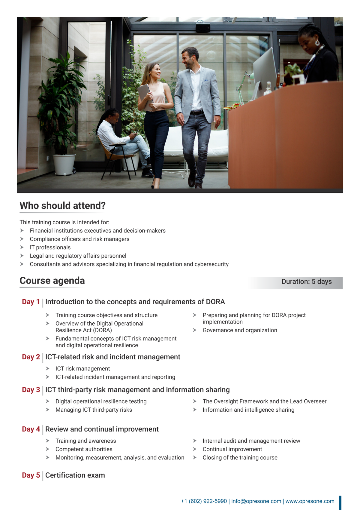 D.O.R.A. Lead Manager Certification Course
