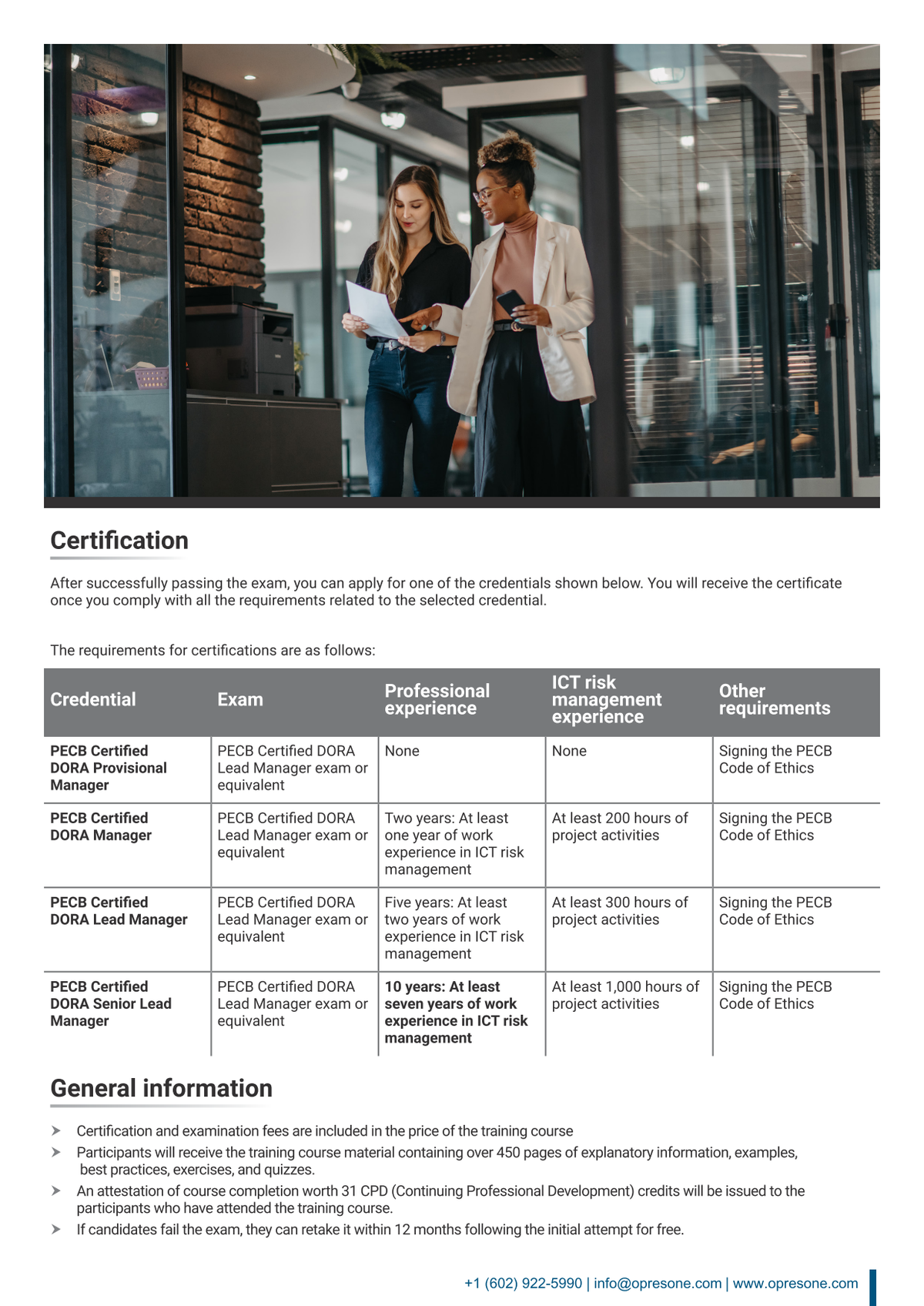 D.O.R.A. Lead Manager Certification Course