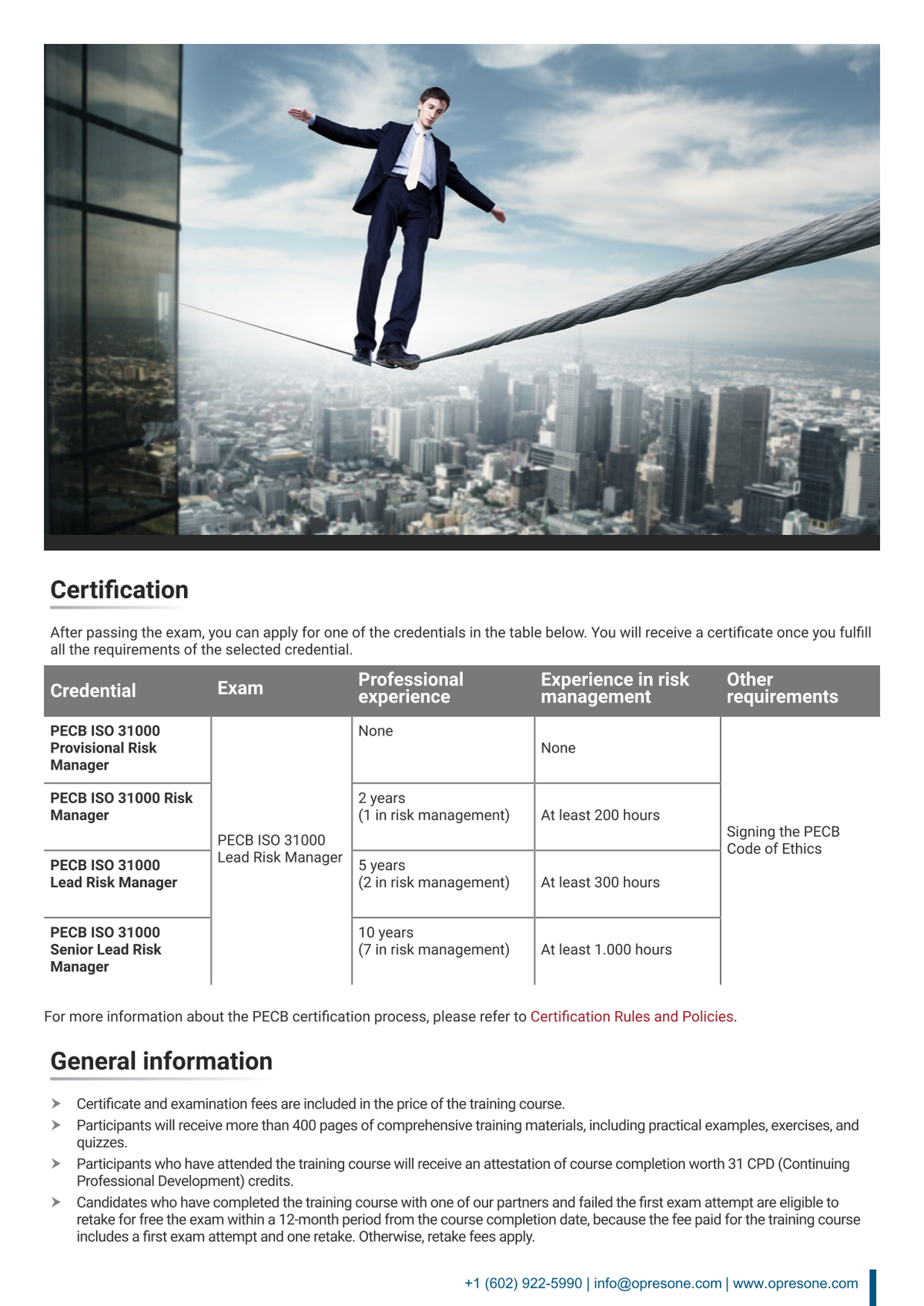 ISO 31000 Lead Risk Manager Certification Course
