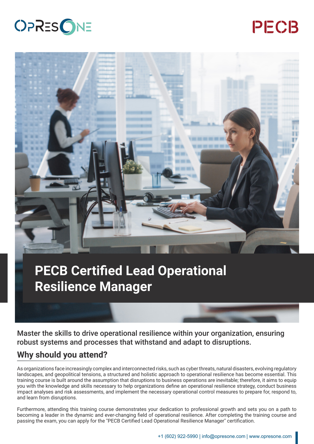 Lead Operational Resilience Manager Certification Course