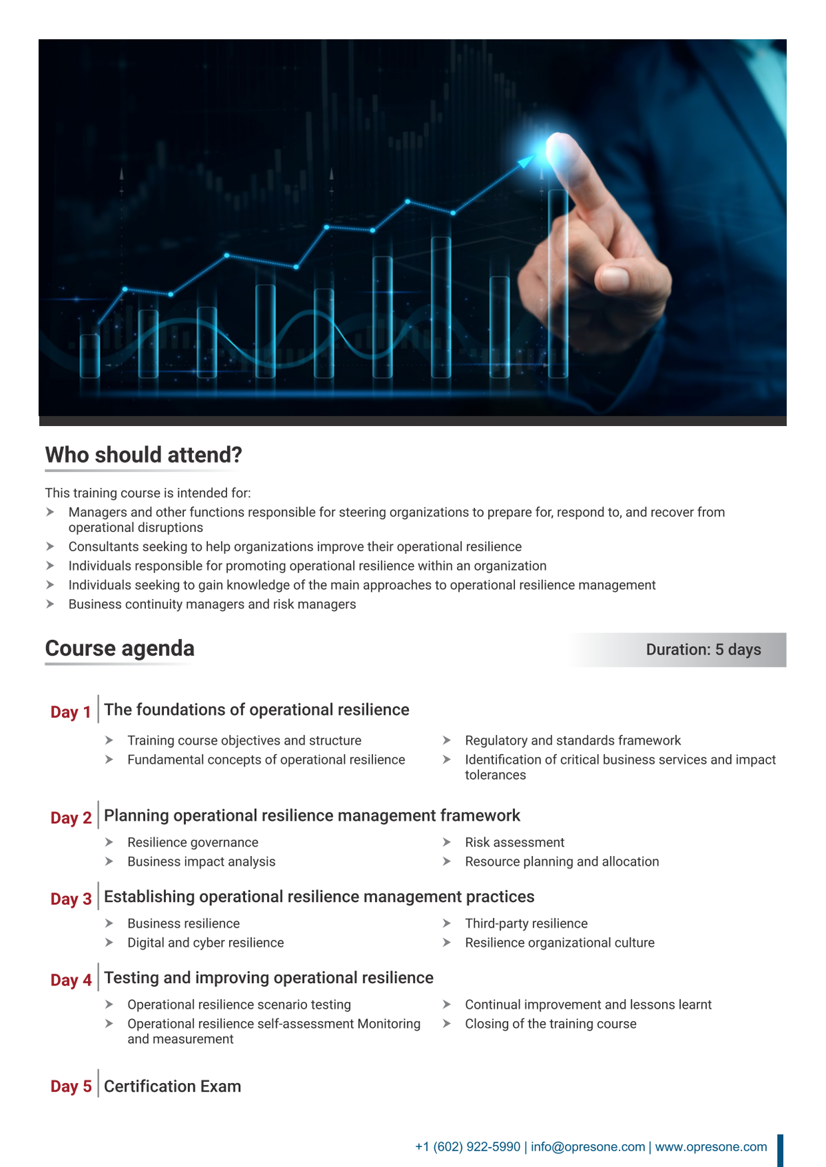 Lead Operational Resilience Manager Certification Course